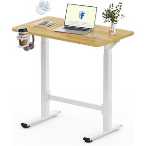 image:imageFLEXISPOT H7 Plus Gas Spring Adjustable Standing Desk Mobile Rolling SitStand Workstation with Wheel Cordless Stand Up Desk for Small Room amp Home Office 32 OnePiece Desktop Mapleheight 27645Maple