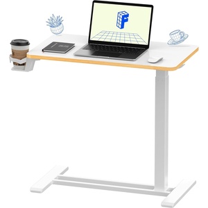 image:imageFLEXISPOT Mobile Standing Desk with Wheels Pneumatic Laptop Desk Rolling Computer Cart Movable Height Adjustable Small Sit Stand Desk Computer Workstations Home Use315 W x 177 D MahoganyWhitemaple