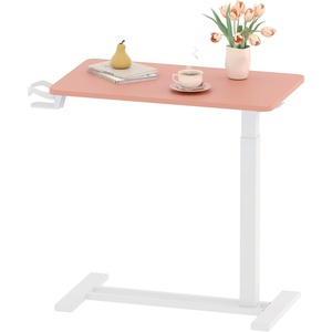 image:imageFLEXISPOT Mobile Standing Desk with Wheels Pneumatic Laptop Desk Rolling Computer Cart Movable Height Adjustable Small Sit Stand Desk Computer Workstations Home Use315 W x 177 D MahoganyPink