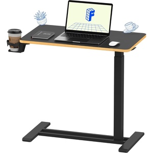 image:imageFLEXISPOT Mobile Standing Desk with Wheels Pneumatic Laptop Desk Rolling Computer Cart Movable Height Adjustable Small Sit Stand Desk Computer Workstations Home Use315 W x 177 D MahoganyBlackmaple