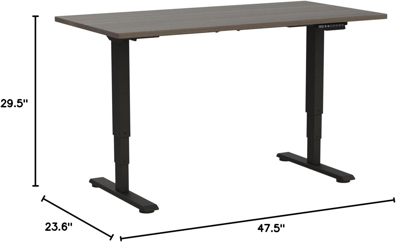 image:imageFLEXISPOT E6 3Stage Dual Motor Electric Standing Desk 55 x 28 Sit Stand Up Desk Holds 220 lbs Adjustable Height wMemory Presets OnePiece Special Walnut Desktop amp Black Frame Ships in 2 BoxesBlack Frame Brown Wood Top