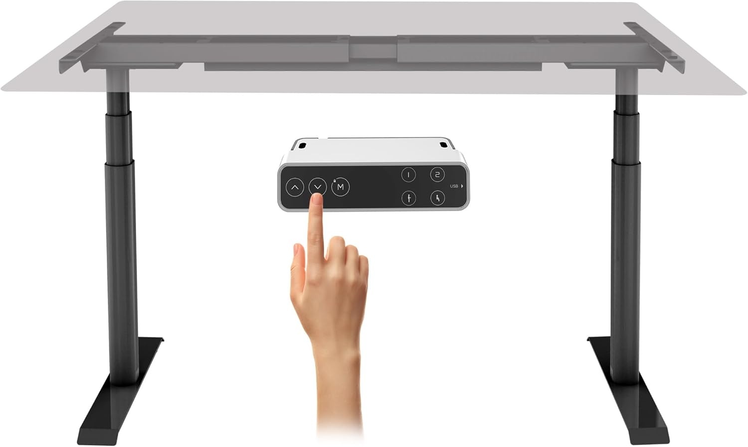 image:imageFLEXISPOT E6 Dual Motor Standing Desk Frame 3 Stages Electric Height Adjustable Stand Up Desk Frame Only WhiteBlack Frame
