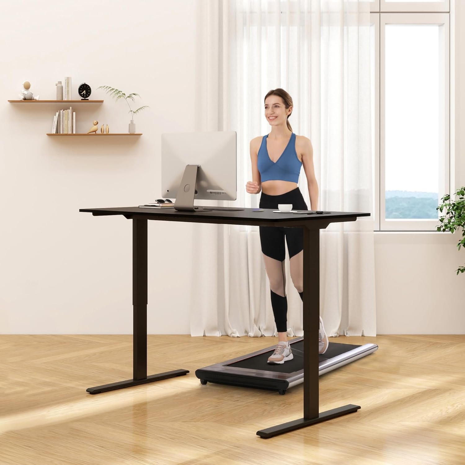 image:imageFLEXISPOT E6 Dual Motor Standing Desk Frame 3 Stages Electric Height Adjustable Stand Up Desk Frame Only WhiteBlack Frame