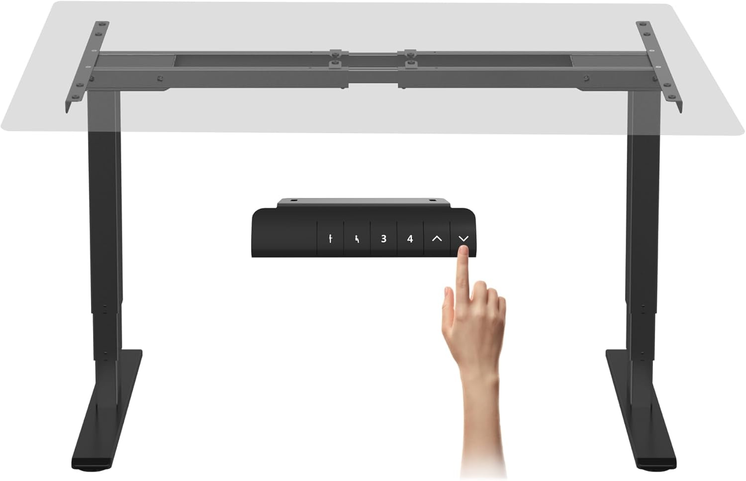 image:imageFLEXISPOT E6 Dual Motor Standing Desk Frame 3 Stages Electric Height Adjustable Stand Up Desk Frame Only WhiteBlack Frame