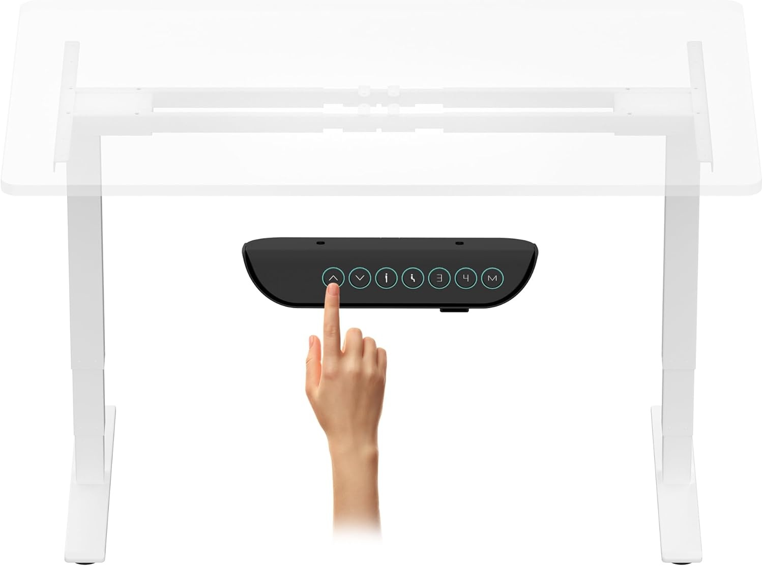 image:imageFLEXISPOT E6 Dual Motor Standing Desk Frame 3 Stages Electric Height Adjustable Stand Up Desk Frame Only WhiteWhite Frame