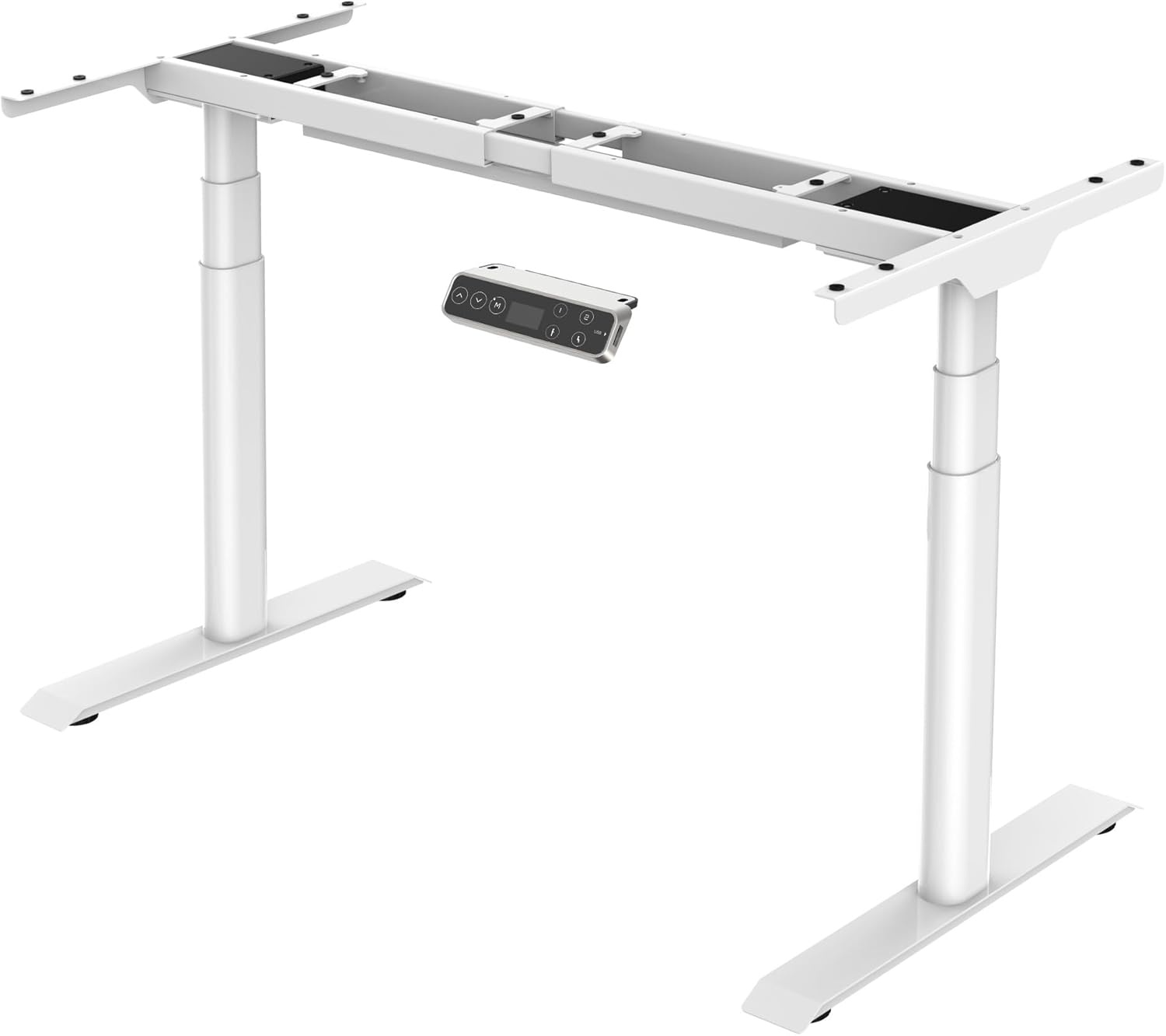 image:imageFLEXISPOT E6 Dual Motor Standing Desk Frame 3 Stages Electric Height Adjustable Stand Up Desk Frame Only WhiteWhite Frame