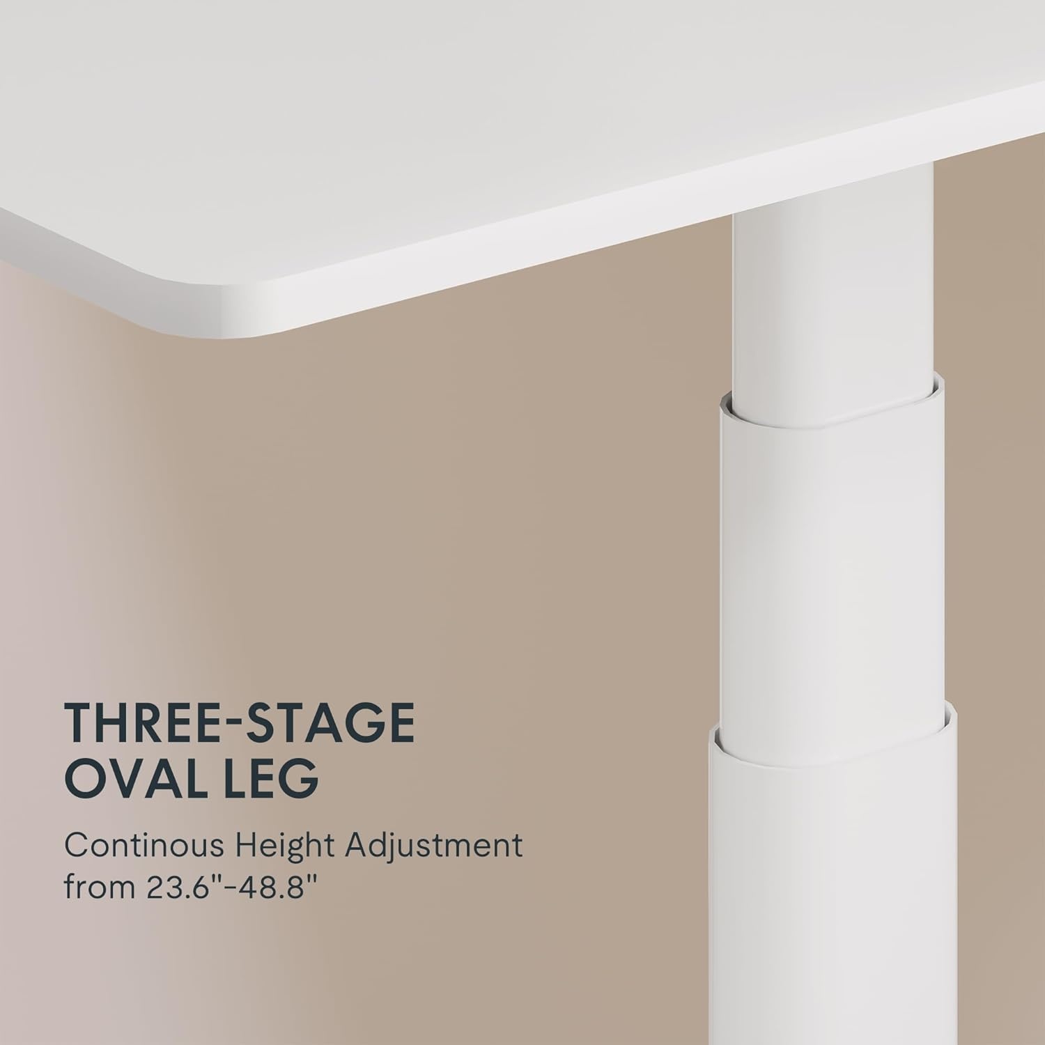image:imageFLEXISPOT E6 Dual Motor Standing Desk Frame 3 Stages Electric Height Adjustable Stand Up Desk Frame Only WhiteWhite Frame