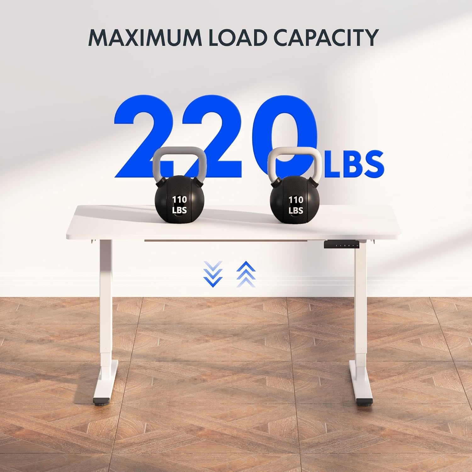 image:imageFLEXISPOT E6 Dual Motor Standing Desk Frame 3 Stages Electric Height Adjustable Stand Up Desk Frame Only WhiteWhite Frame
