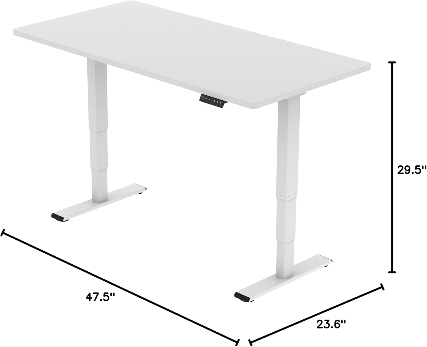 image:imageFLEXISPOT E6 Dual Motor Standing Desk Frame 3 Stages Electric Height Adjustable Stand Up Desk Frame Only WhiteWhite Frame