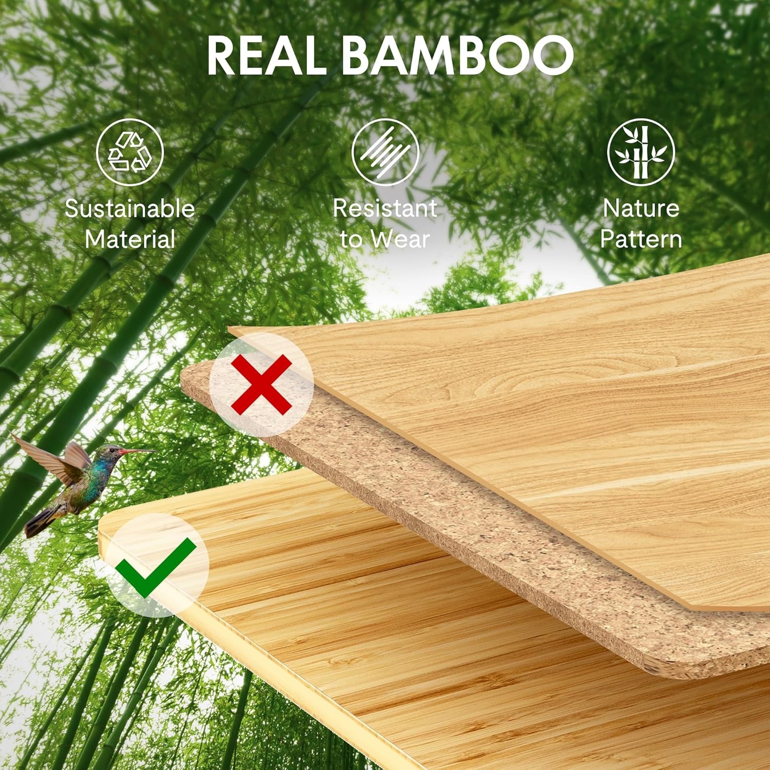 image:imageFLEXISPOT Q8 55 Bamboo Standing Desk Dual Motor 3 Stages Adjustable Height Electric Computer Workstation wWireless Charging Drawer Quick Install 220lbs Capacity Bamboo Tabletop White FrameBambooWhite