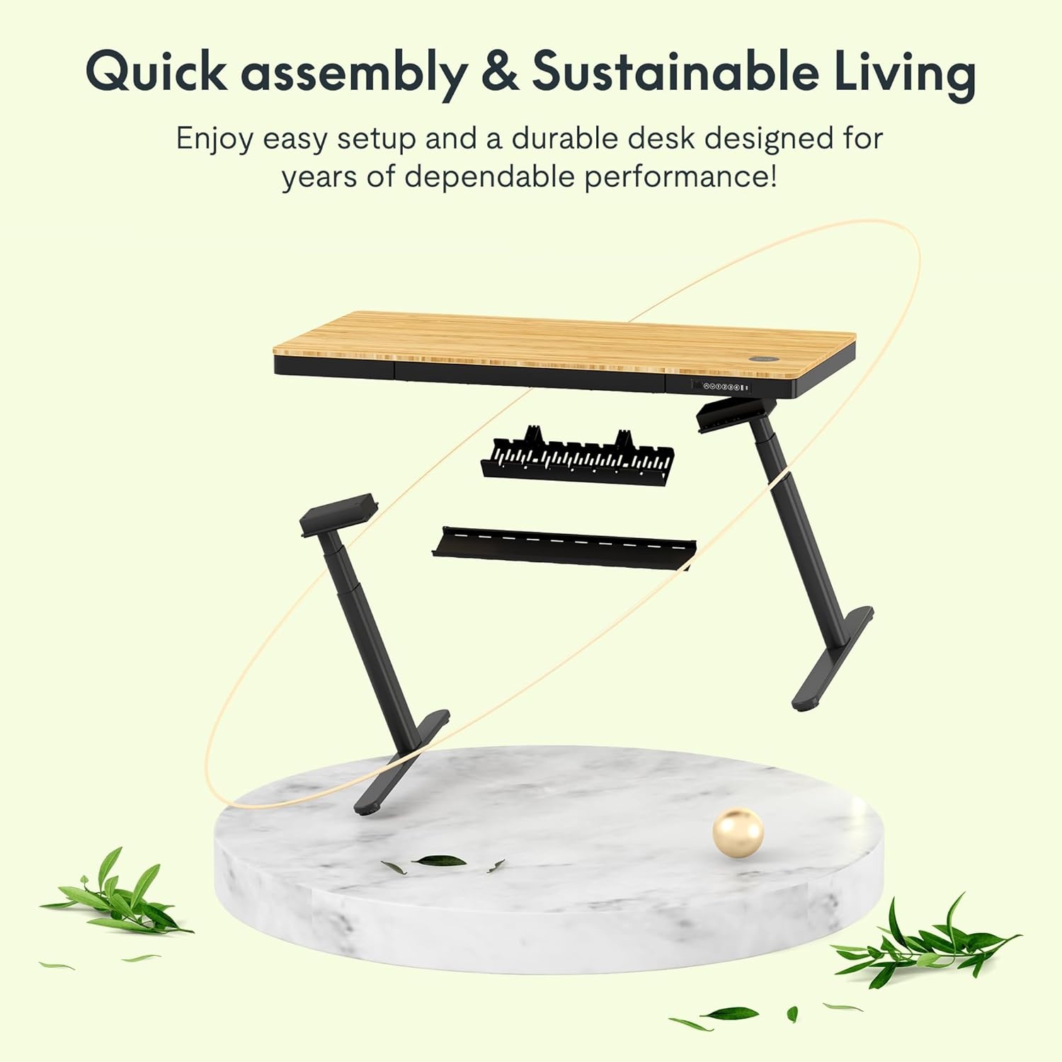 image:imageFLEXISPOT Q8 55 Bamboo Standing Desk Dual Motor 3 Stages Adjustable Height Electric Computer Workstation wWireless Charging Drawer Quick Install 220lbs Capacity Bamboo Tabletop White FrameBambooBlack
