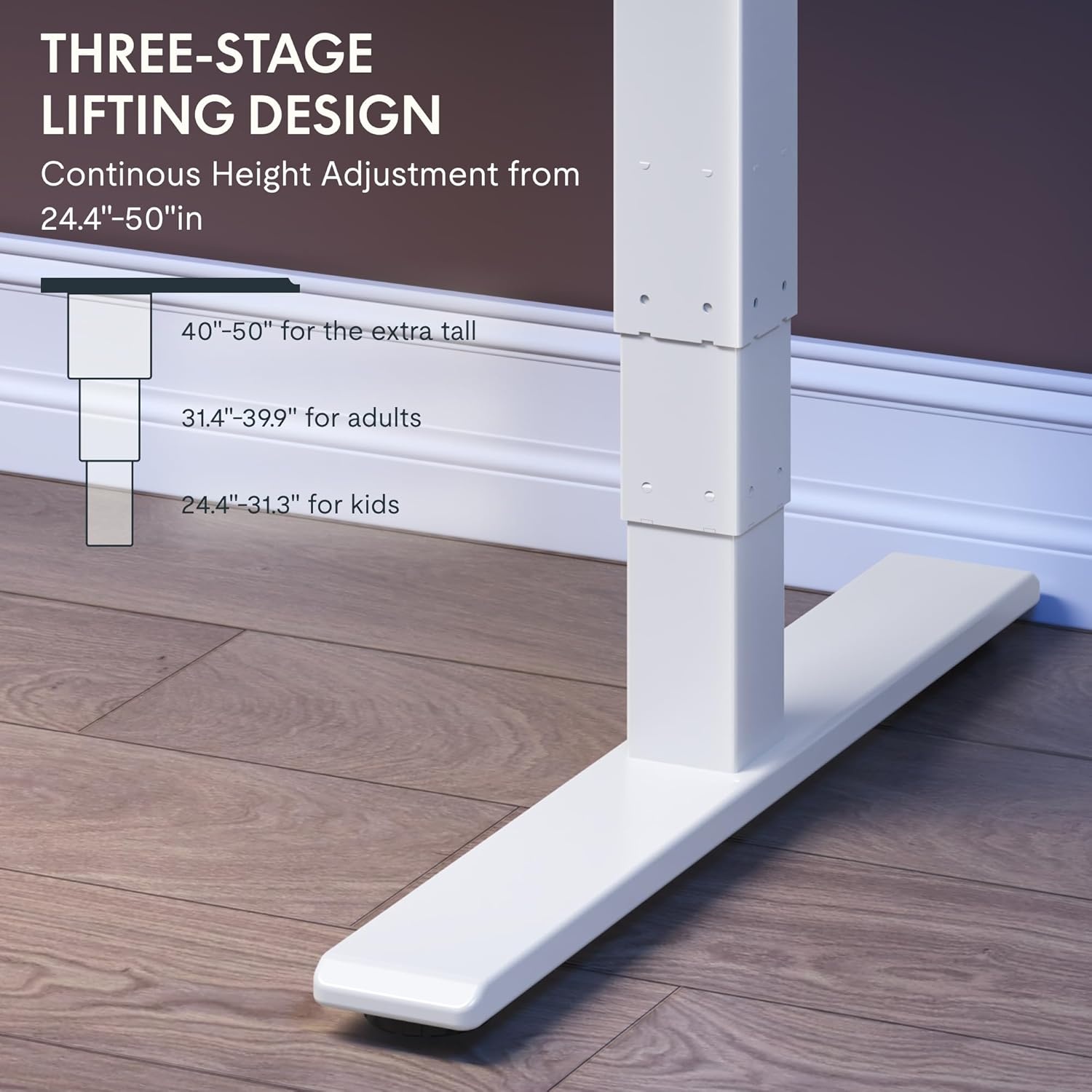 image:imageFLEXISPOT Z8 Luxe Oval Leg Gaming Standing Desk 55x28 in Electric Adjustable Height for MOBA Games Computer Desk for Home Office Gamer with Dual Motors USB Ports Whole Piece Black Frame Black TopWhite E6 Frame Black Top Moba