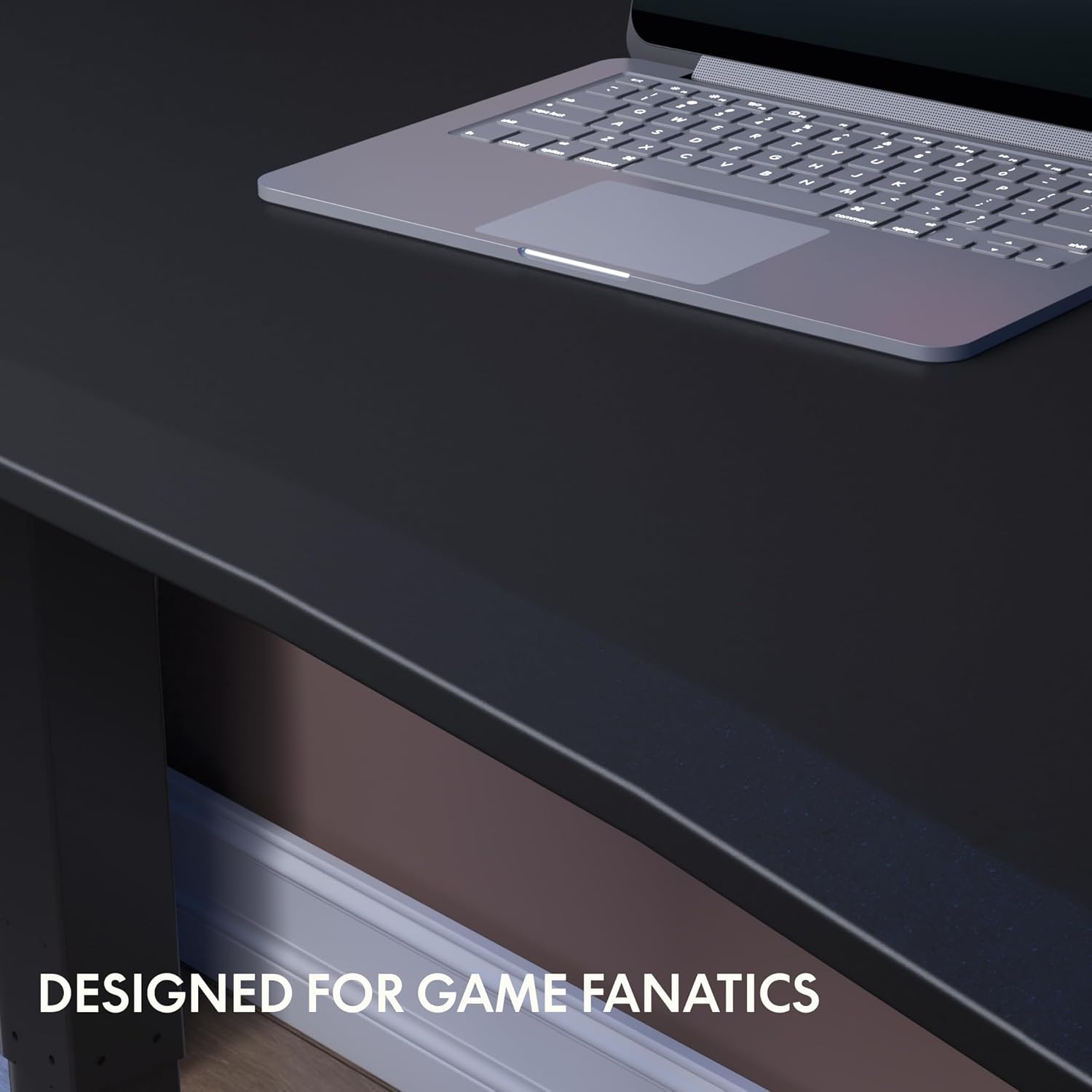 image:imageFLEXISPOT Z8 Luxe Oval Leg Gaming Standing Desk 55x28 in Electric Adjustable Height for MOBA Games Computer Desk for Home Office Gamer with Dual Motors USB Ports Whole Piece Black Frame Black TopBlack E6 Frame Black Top Fps