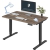 Black Frame + Brown Wood Top