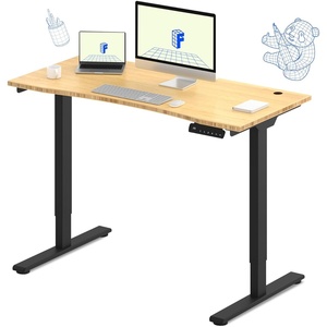 image:imageFLEXISPOT E3 Dual Motor Electric Standing Desk 48 x 24 Sit Stand Up Desk Holds 220 lbs Adjustable Height wMemory Presets OnePiece Black Desktop amp Black Frame Ships in 2 BoxesBlack Frame  Curved Top