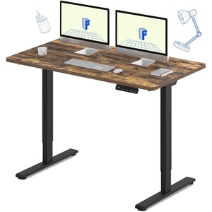 image:imageFLEXISPOT E3 Dual Motor Electric Standing Desk 48 x 24 Sit Stand Up Desk Holds 220 lbs Adjustable Height wMemory Presets OnePiece Black Desktop amp Black Frame Ships in 2 BoxesBlack Frame  Special Walnut Top
