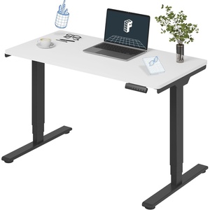 image:imageFLEXISPOT E6 3Stage Dual Motor Electric Standing Desk 55 x 28 Sit Stand Up Desk Holds 220 lbs Adjustable Height wMemory Presets OnePiece Special Walnut Desktop amp Black Frame Ships in 2 BoxesBlack Frame  White Top