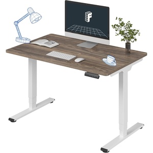 image:imageFLEXISPOT E6 3Stage Dual Motor Electric Standing Desk 55 x 28 Sit Stand Up Desk Holds 220 lbs Adjustable Height wMemory Presets OnePiece Special Walnut Desktop amp Black Frame Ships in 2 BoxesWhite Frame  Brown Wood Top