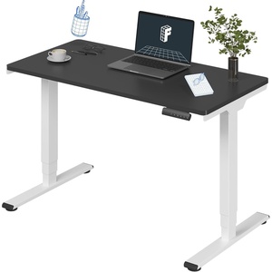 image:imageFLEXISPOT E6 3Stage Dual Motor Electric Standing Desk 55 x 28 Sit Stand Up Desk Holds 220 lbs Adjustable Height wMemory Presets OnePiece Special Walnut Desktop amp Black Frame Ships in 2 BoxesWhite Frame  Black Top