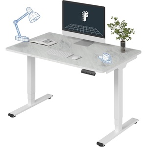 image:imageFLEXISPOT E6 3Stage Dual Motor Electric Standing Desk 55 x 28 Sit Stand Up Desk Holds 220 lbs Adjustable Height wMemory Presets OnePiece Special Walnut Desktop amp Black Frame Ships in 2 BoxesWhite Frame  Marble Grey Top