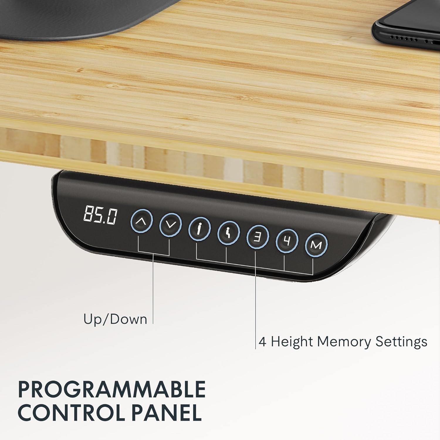 image:imageFLEXISPOT E6 MAX Woodix Acacia Solid Wood 60x30 Dual Motor Heavy Duty Standing Desk 330lbs Capacity 3Stage Height Adjustable Desk wCable Management amp WheelsNatural Acacia Wood White FrameBlack Frame Curved Bamboo Top