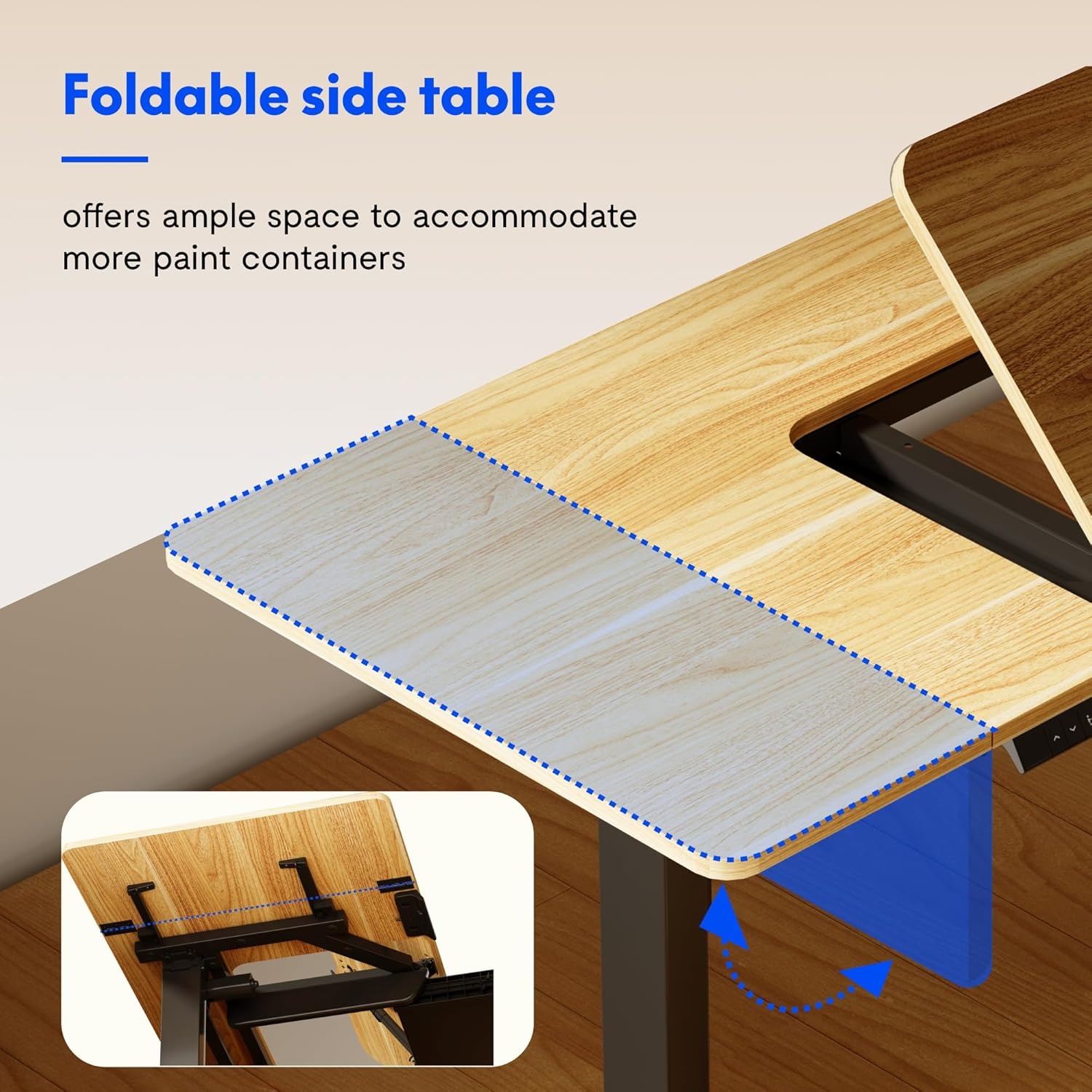 image:imageFLEXISPOT Electric Drafting Table Adjustable Height 472x236 Standing Drawing Desk Extendable Top Craft Workstation wTilting Tabletop Storage Drawer for Study Office Studio Art Adult amp Kid
