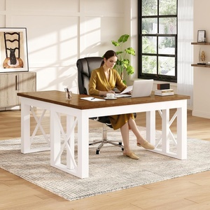 image:imageFLEXISPOT 55 x 48 Inch L Shaped Executive Standing Desk Electric Height Adjustable Desk with Drawers Large Corner Desk for Home Office and Workstation CherryCherry