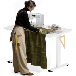 image:imageFLEXISPOT Electric Adjustable Workbench 55x28 Inches Ergonomic Worktable with Drawer for Garage Workshop Office and Home Spacious Desktop for Woodworking Sewing and Crafts White 3 Packages4830 White