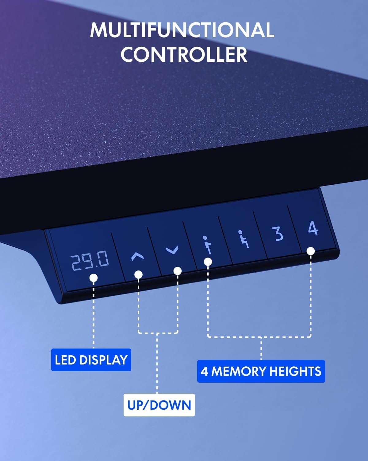 image:imageFLEXISPOT 71x32 Inch Electric Large Standing Desk for Home amp Office Spacious Splice Board Desk with Cable Management amp Organizer Cup Holder amp Hook BlackBlack Riser
