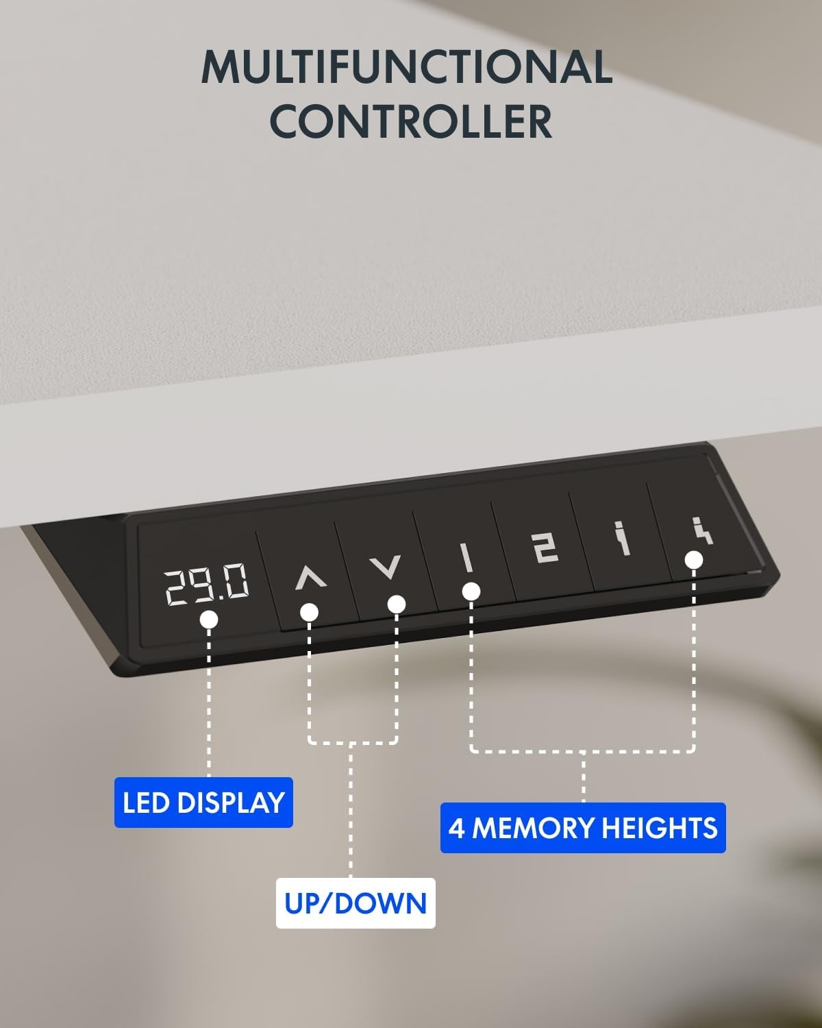 image:imageFLEXISPOT 71x32 Inch Electric Large Standing Desk for Home amp Office Spacious Splice Board Desk with Cable Management amp Organizer Cup Holder amp Hook BlackWhite