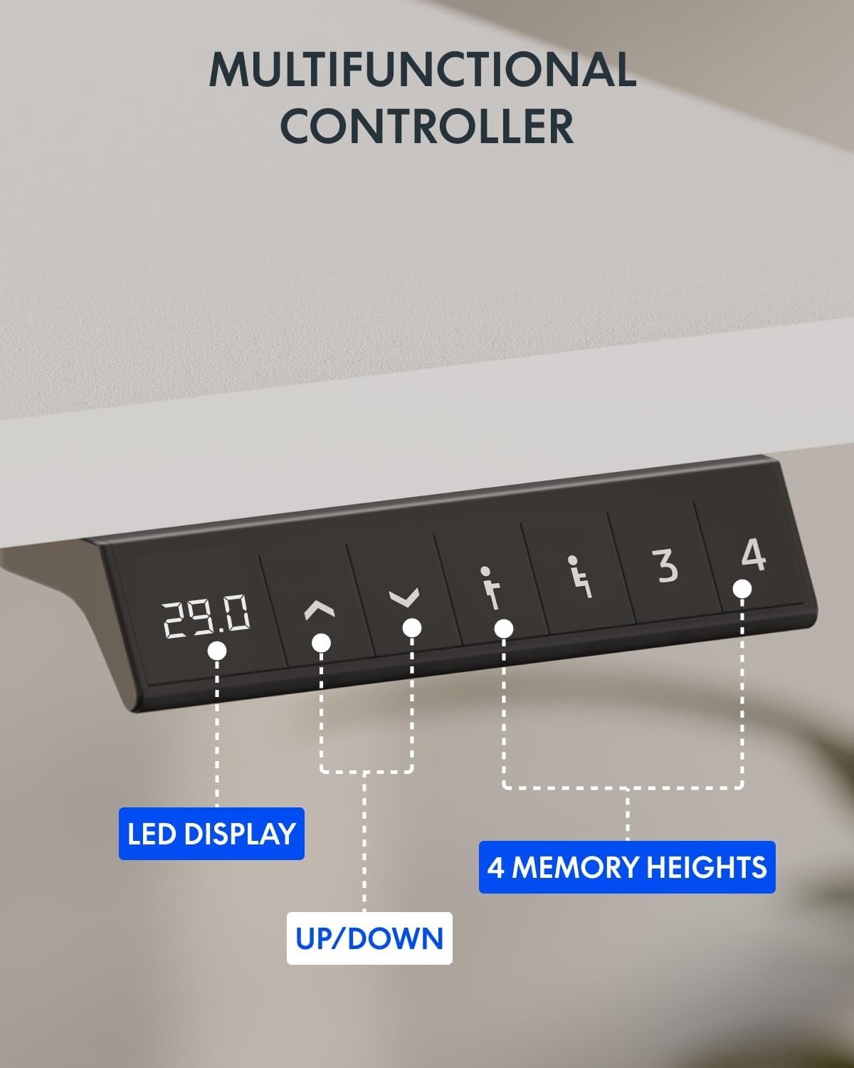 image:imageFLEXISPOT 71x32 Inch Electric Large Standing Desk for Home amp Office Spacious Splice Board Desk with Cable Management amp Organizer Cup Holder amp Hook BlackWhite Riser