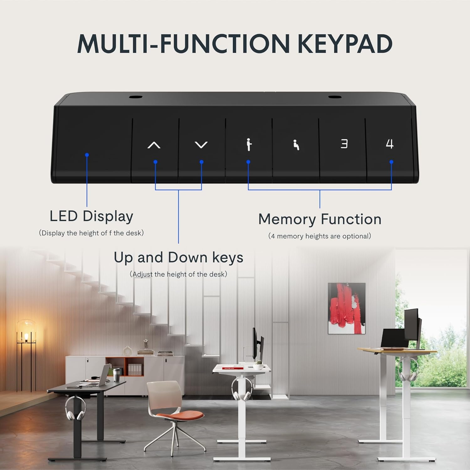 image:imageFLEXISPOT 71x32 Inch Electric Large Standing Desk for Home amp Office Spacious Splice Board Desk with Cable Management amp Organizer Cup Holder amp Hook BlackMaple