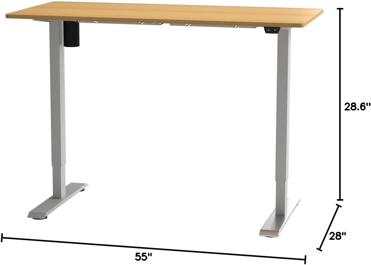 image:imageFLEXISPOT EN1 OnePiece Standing Desk 48x24 Seamless Desktop Electric Height Adjustable Desk for Home Office MultiMonitor Setups amp Easy Assembly MapleMaple