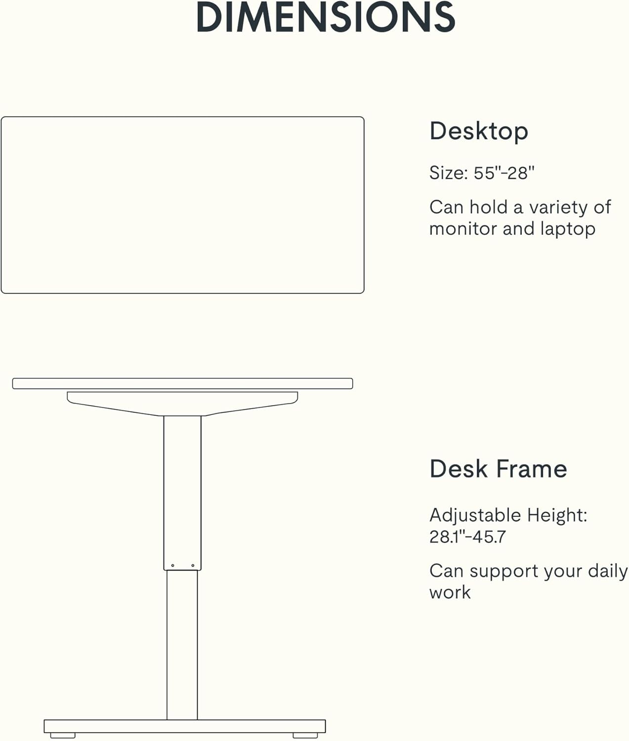 image:imageFLEXISPOT EN1 OnePiece Standing Desk Electric Adjustable with 4 Memory Presets 176 LBS Capacity Stable amp Quiet Seamless Desktop for Home Office amp Dual Monitors 48x24 BlackSilvermahogany