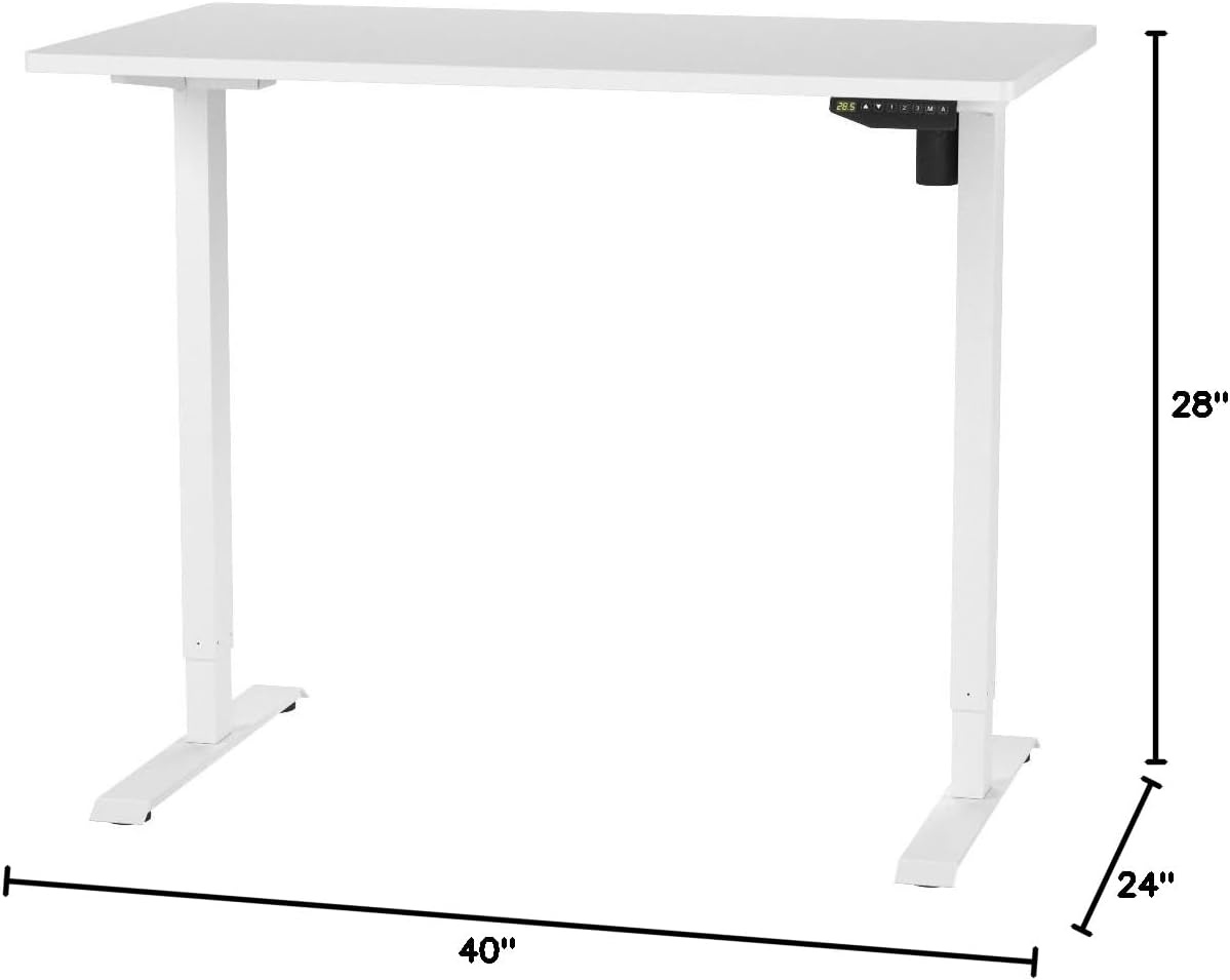 image:imageFLEXISPOT EN2 WholePiece Standing Desk with Clamp Power Strip 55 x 28 Electric Stand Up Height Adjustable Desk with Cable Management White Frame 55 White Top2 PackagesWhite Top White Frame