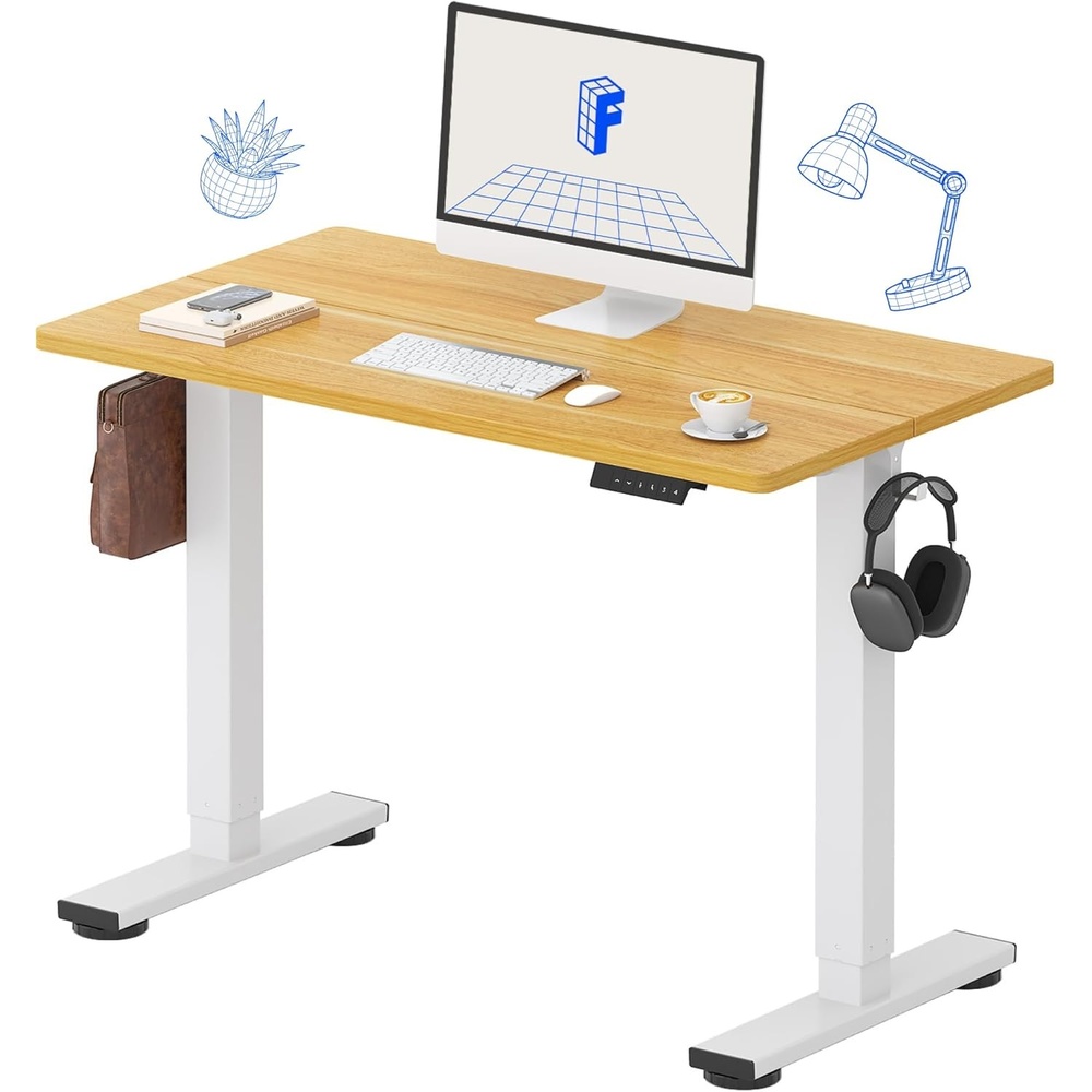 image:imageFLEXISPOT 71x32 Inch Electric Large Standing Desk for Home amp Office Spacious Splice Board Desk with Cable Management amp Organizer Cup Holder amp Hook BlackMaple