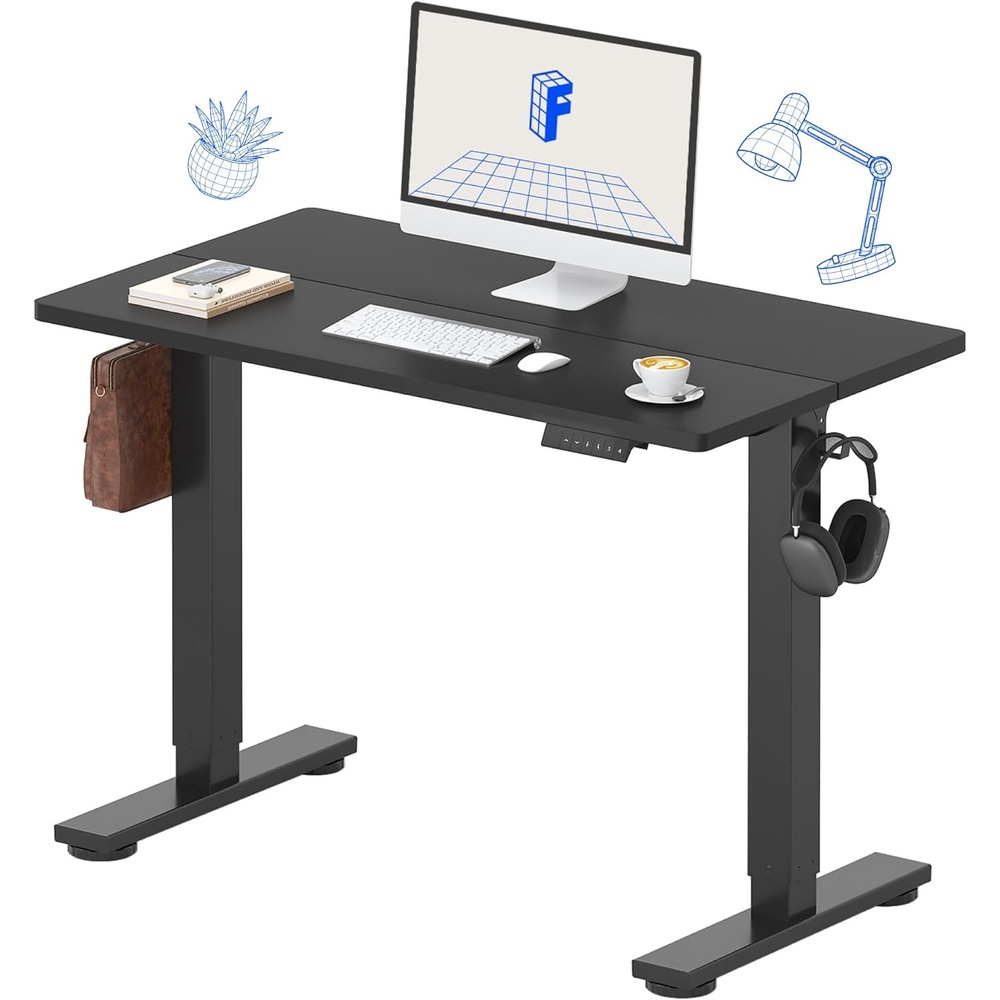 image:imageFLEXISPOT 71x32 Inch Electric Large Standing Desk for Home amp Office Spacious Splice Board Desk with Cable Management amp Organizer Cup Holder amp Hook BlackBlack