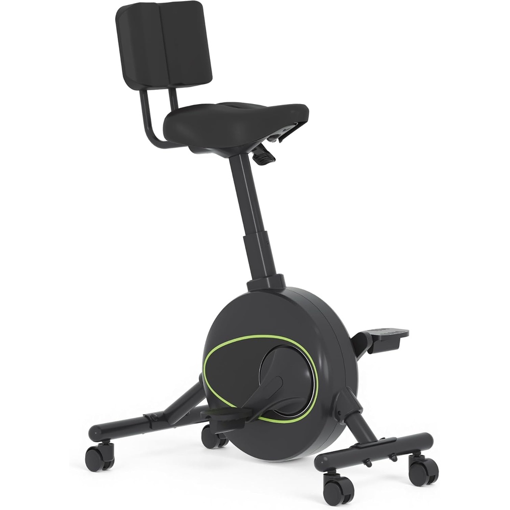 image:imageFLEXISPOT Exercise Bikes for Home Space Saving Under Desk Bike Stationary Bikes Indoor Bikes with Flywheel 300LBS Heavy Duty Optional LCD2D Desktop8Level Resistance V8V9V9MAXV8 Black