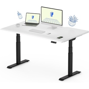 image:imageFLEXISPOT E6 Pro Dual Motor Electric Standing Desk Organic Modern Oval Leg Design 3Stage Height Adjustable Sit Stand Desk with Heavy Duty 330lbs 48 x 30 Maple Desktop White FrameBlack Frame  White Skinfriendly Top