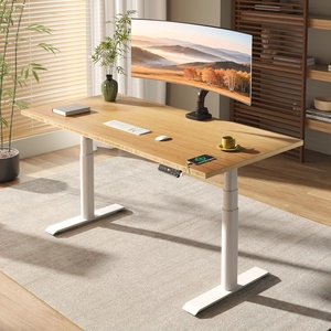 image:imageFLEXISPOT E6 Pro Dual Motor Electric Standing Desk Organic Modern Oval Leg Design 3Stage Height Adjustable Sit Stand Desk with Heavy Duty 330lbs 48 x 30 Maple Desktop White FrameWhite Frametop
