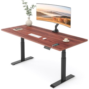 image:imageFLEXISPOT E6 Pro Dual Motor Electric Standing Desk Organic Modern Oval Leg Design 3Stage Height Adjustable Sit Stand Desk with Heavy Duty 330lbs 48 x 30 Maple Desktop White FrameBlack Frame  Mahogany Top