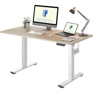 image:imageFLEXISPOT EN1 OnePiece Standing Desk 48x24 Seamless Desktop Electric Height Adjustable Desk for Home Office MultiMonitor Setups amp Easy Assembly MapleWhite Wood Grain