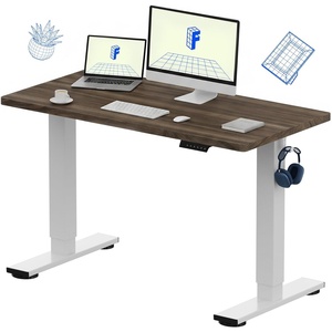 image:imageFLEXISPOT EN1 OnePiece Standing Desk 48x24 Seamless Desktop Electric Height Adjustable Desk for Home Office MultiMonitor Setups amp Easy Assembly MapleBlack Walnut