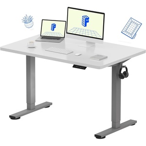 image:imageFLEXISPOT EN1 OnePiece Standing Desk Electric Adjustable with 4 Memory Presets 176 LBS Capacity Stable amp Quiet Seamless Desktop for Home Office amp Dual Monitors 48x24 BlackSilverwhite