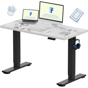 image:imageFLEXISPOT EN1 OnePiece Standing Desk Electric Adjustable with 4 Memory Presets 176 LBS Capacity Stable amp Quiet Seamless Desktop for Home Office amp Dual Monitors 48x24 BlackMarble Gray