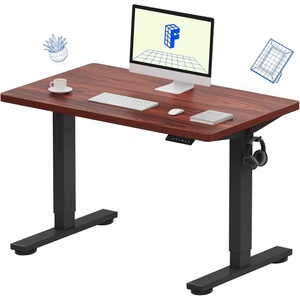 image:imageFLEXISPOT EN1 OnePiece Standing Desk Electric Adjustable with 4 Memory Presets 176 LBS Capacity Stable amp Quiet Seamless Desktop for Home Office amp Dual Monitors 48x24 BlackMahogany