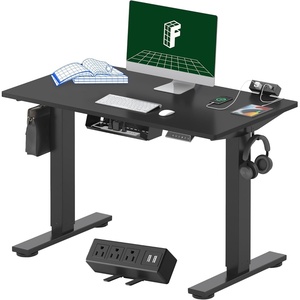 image:imageFLEXISPOT EN2 WholePiece Standing Desk with Clamp Power Strip 55 x 28 Electric Stand Up Height Adjustable Desk with Cable Management White Frame  55 White Top2 PackagesBlack Top  Black Frame
