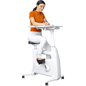 image:imageFLEXISPOT Exercise Bikes for Home Space Saving Under Desk Bike Stationary Bikes Indoor Bikes with Flywheel 300LBS Heavy Duty Optional LCD2D Desktop8Level Resistance V8V9V9MAXV9Max White