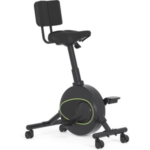 image:imageFLEXISPOT Exercise Bikes for Home Space Saving Under Desk Bike Stationary Bikes Indoor Bikes with Flywheel 300LBS Heavy Duty Optional LCD2D Desktop8Level Resistance V8V9V9MAXV8 Black