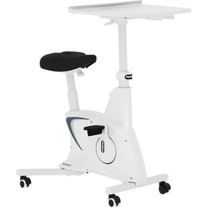 image:imageFLEXISPOT Exercise Bikes for Home Space Saving Under Desk Bike Stationary Bikes Indoor Bikes with Flywheel 300LBS Heavy Duty Optional LCD2D Desktop8Level Resistance V8V9V9MAXV9 White